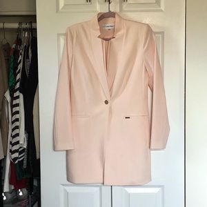 Calvin Klein blush long blazer